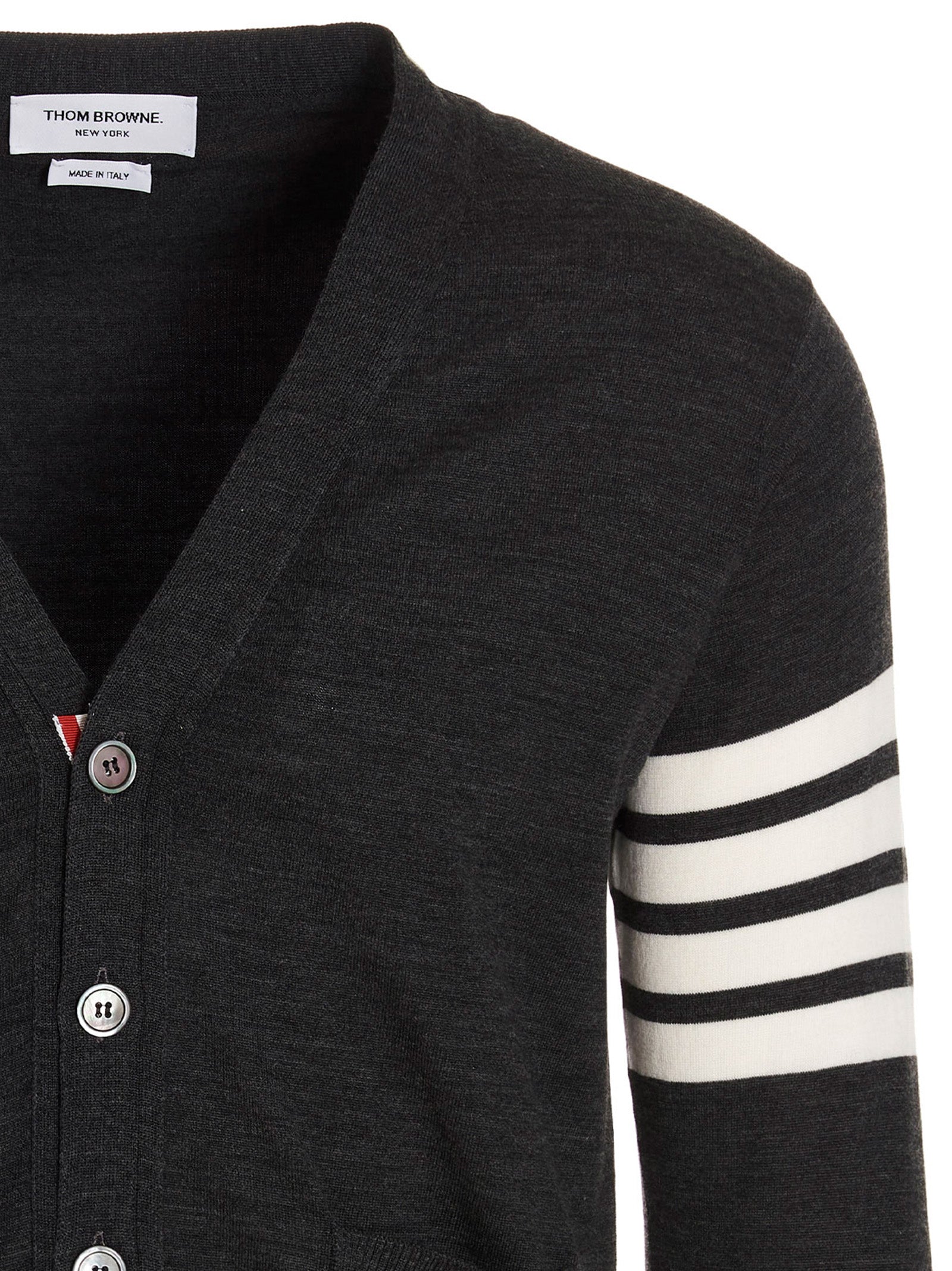Thom Browne Gray Merino Wool Men's Cardigan