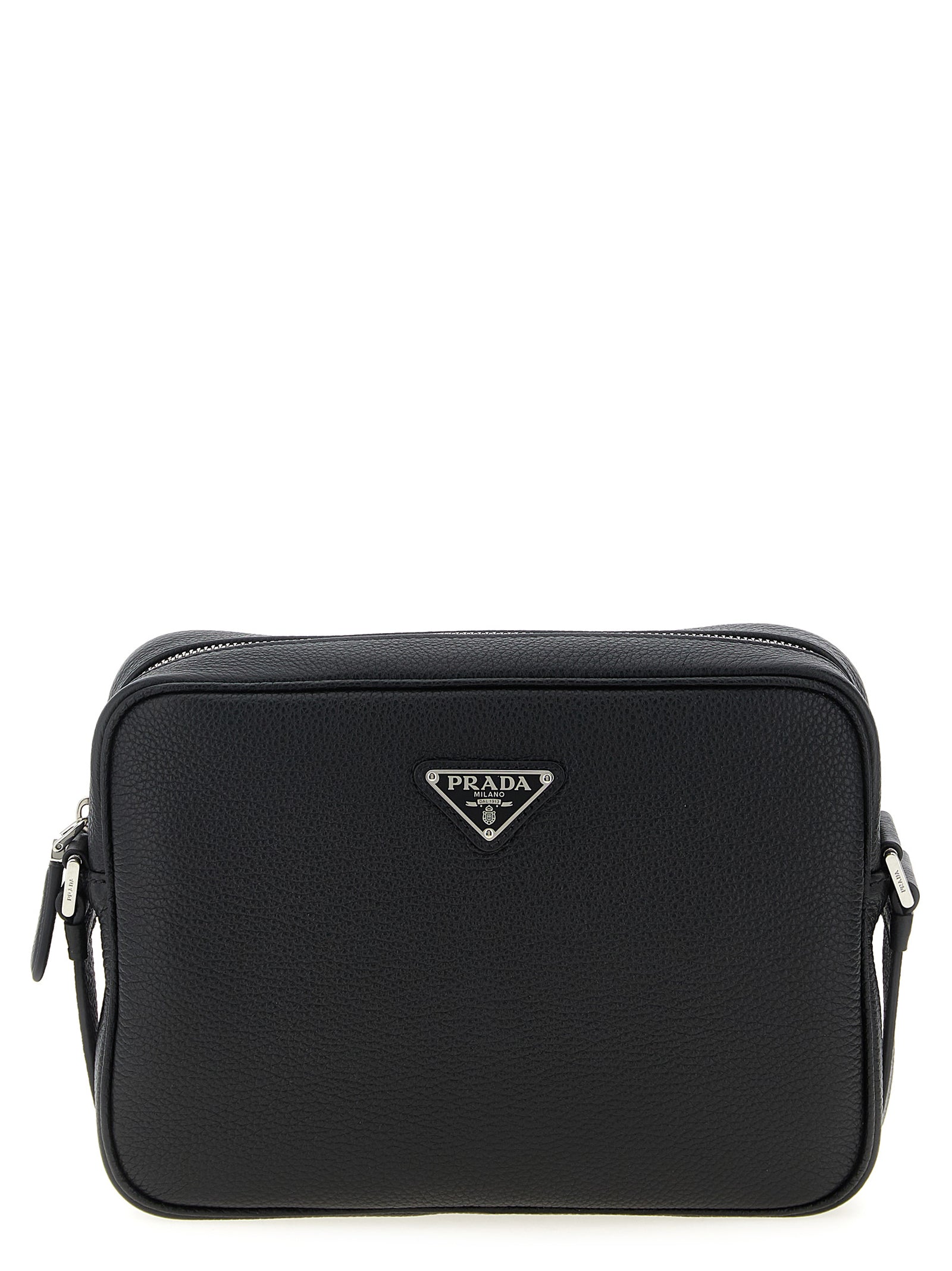 Prada Black Calfskin Crossbody Men's Bag