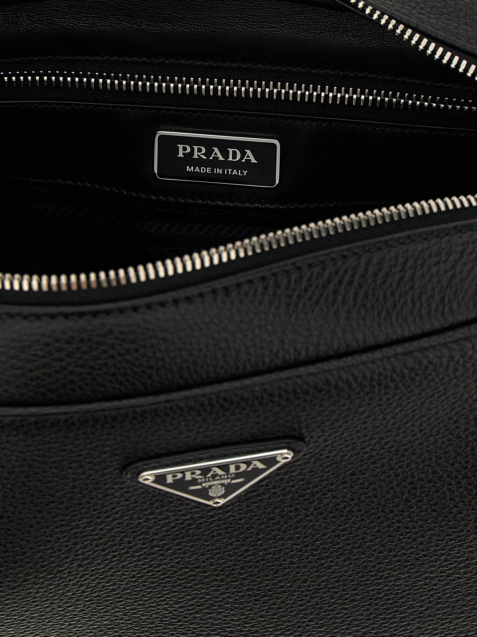 Prada Black Calfskin Crossbody Men's Bag