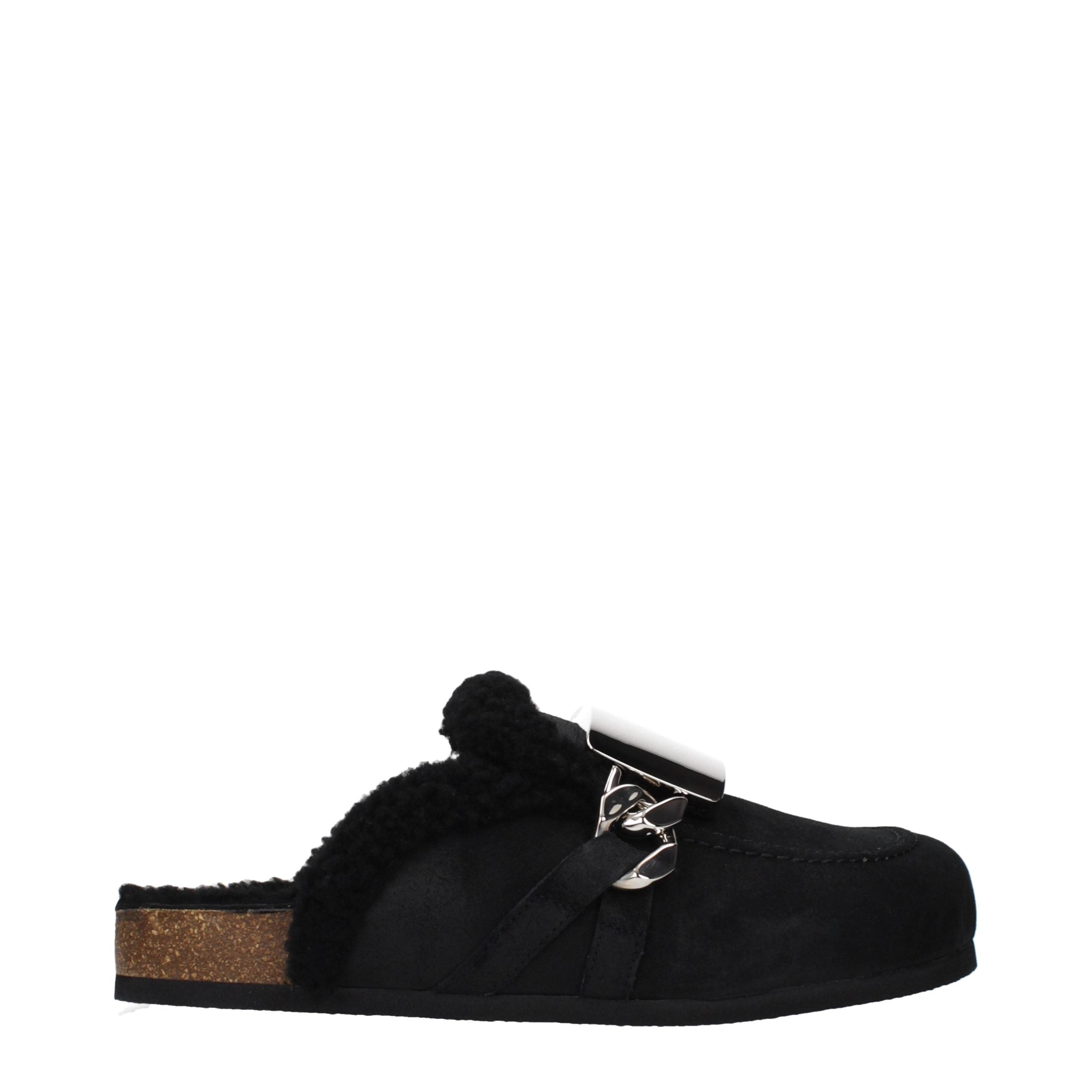 J.W.Anderson Black Leather Men's Slippers