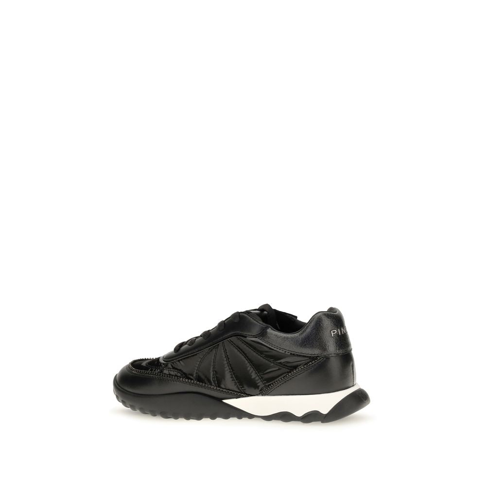 PINKO Black Fabric Low Top Women's Sneakers