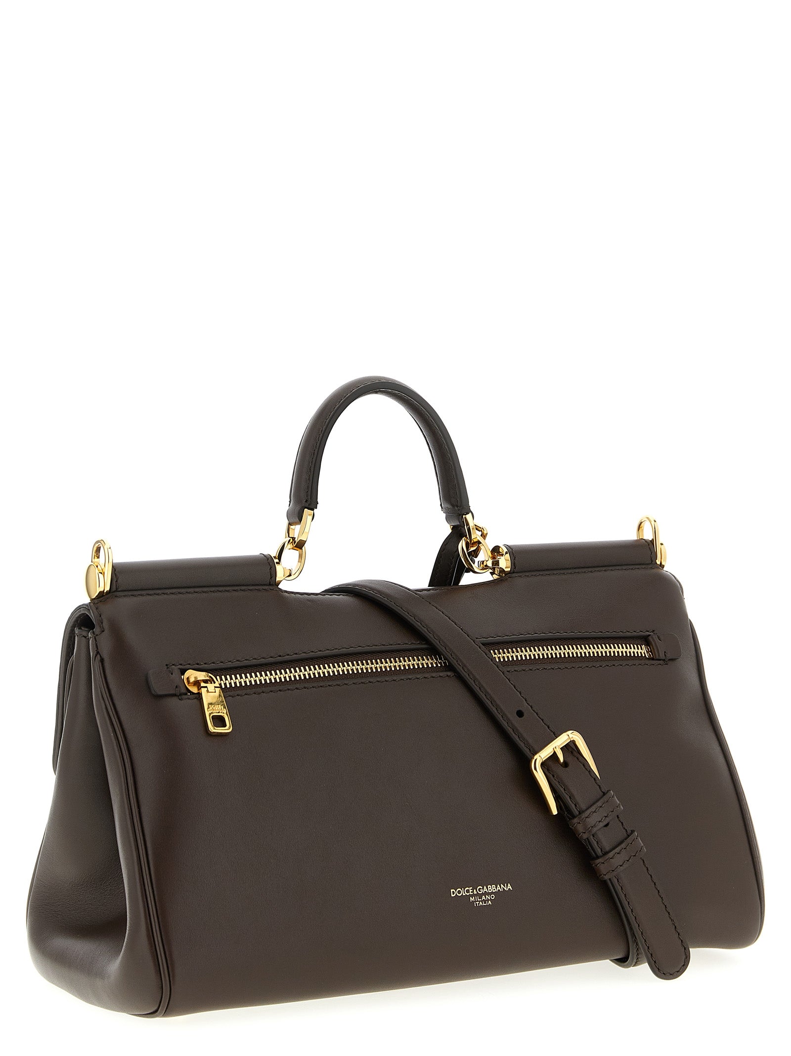 Dolce & Gabbana Brown Calfskin Crossbody Women's Bag
