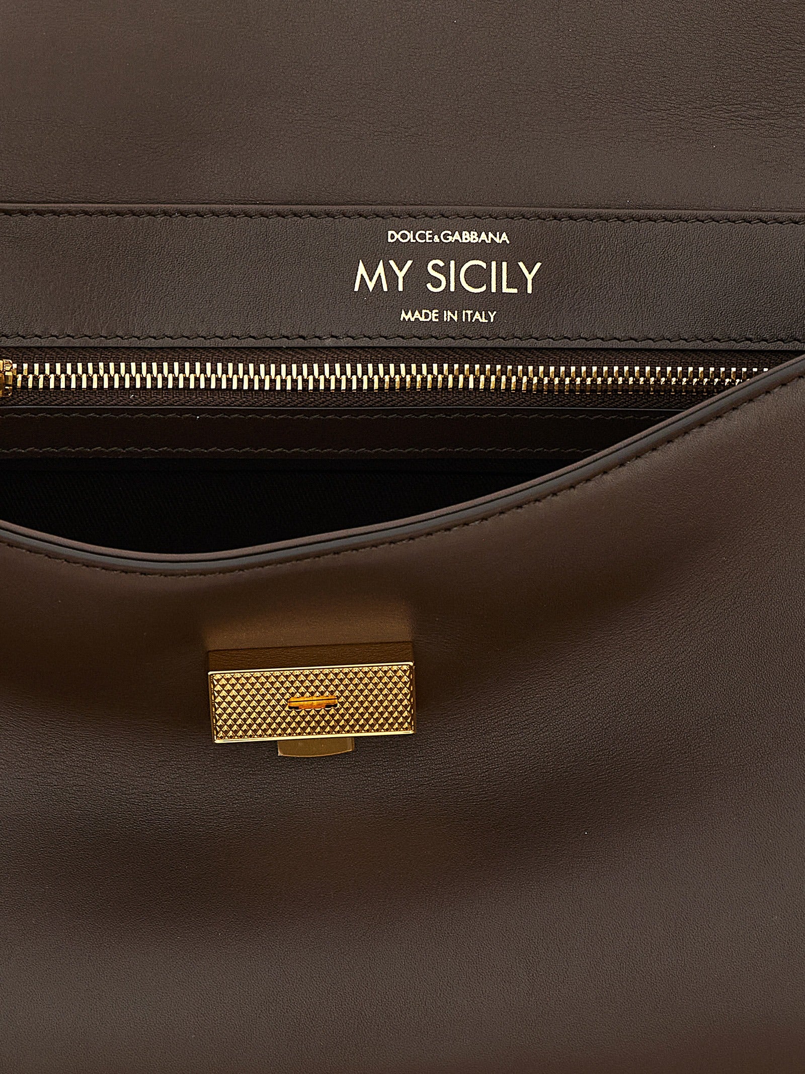 Dolce & Gabbana Brown Calfskin Crossbody Women's Bag