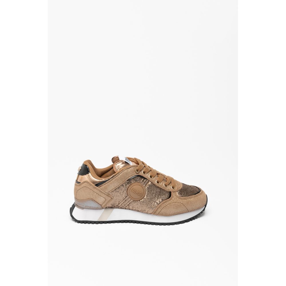 Colmar Bronze Leather Low Top Women's Sneakers