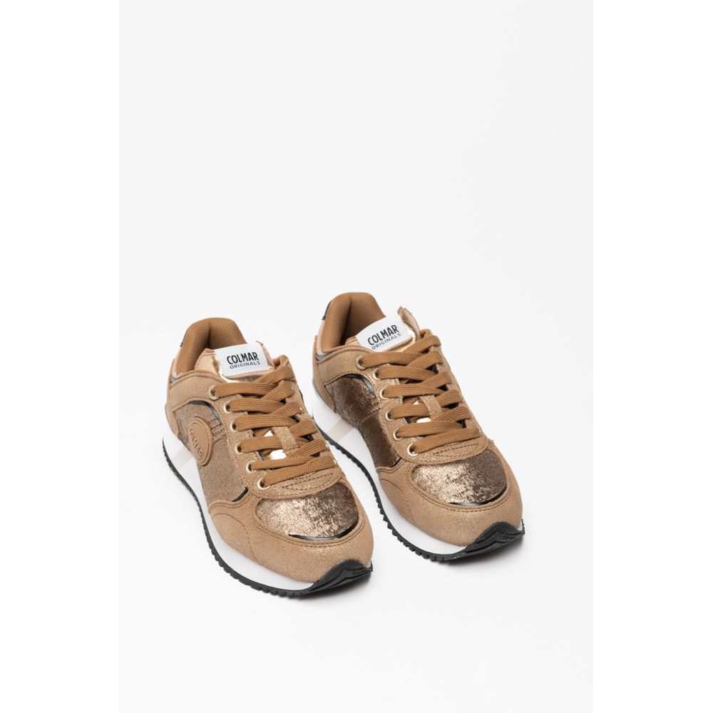 Colmar Bronze Leather Low Top Women's Sneakers