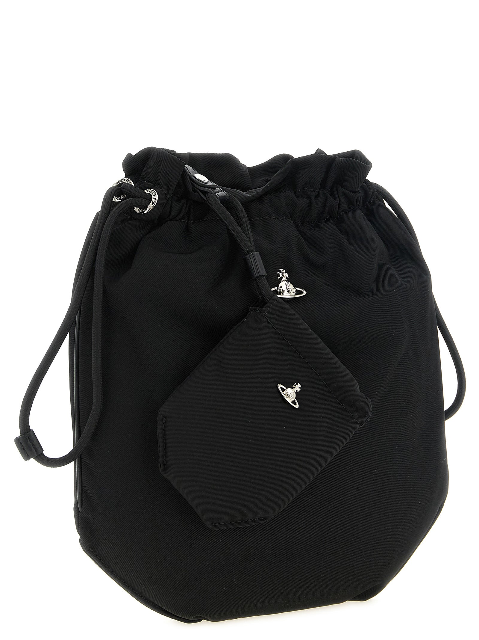 Vivienne Westwood Black Polyester Clutch Women's Bag