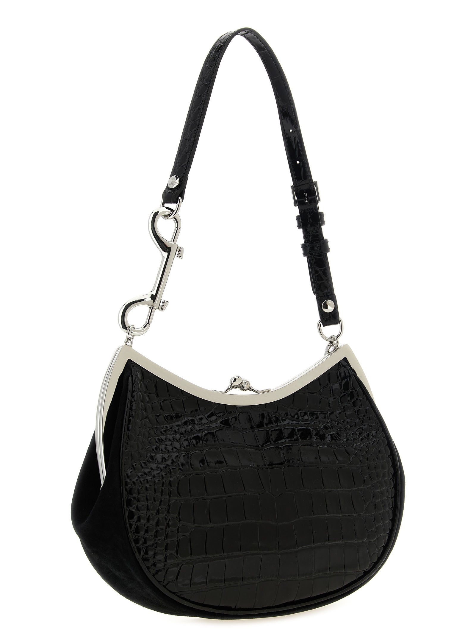 Vivienne Westwood Black Calfskin Shoulder Women's Bag