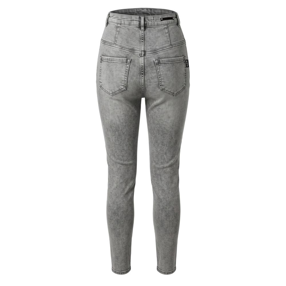 Philipp Plein Grey Cotton Women Women's Pants