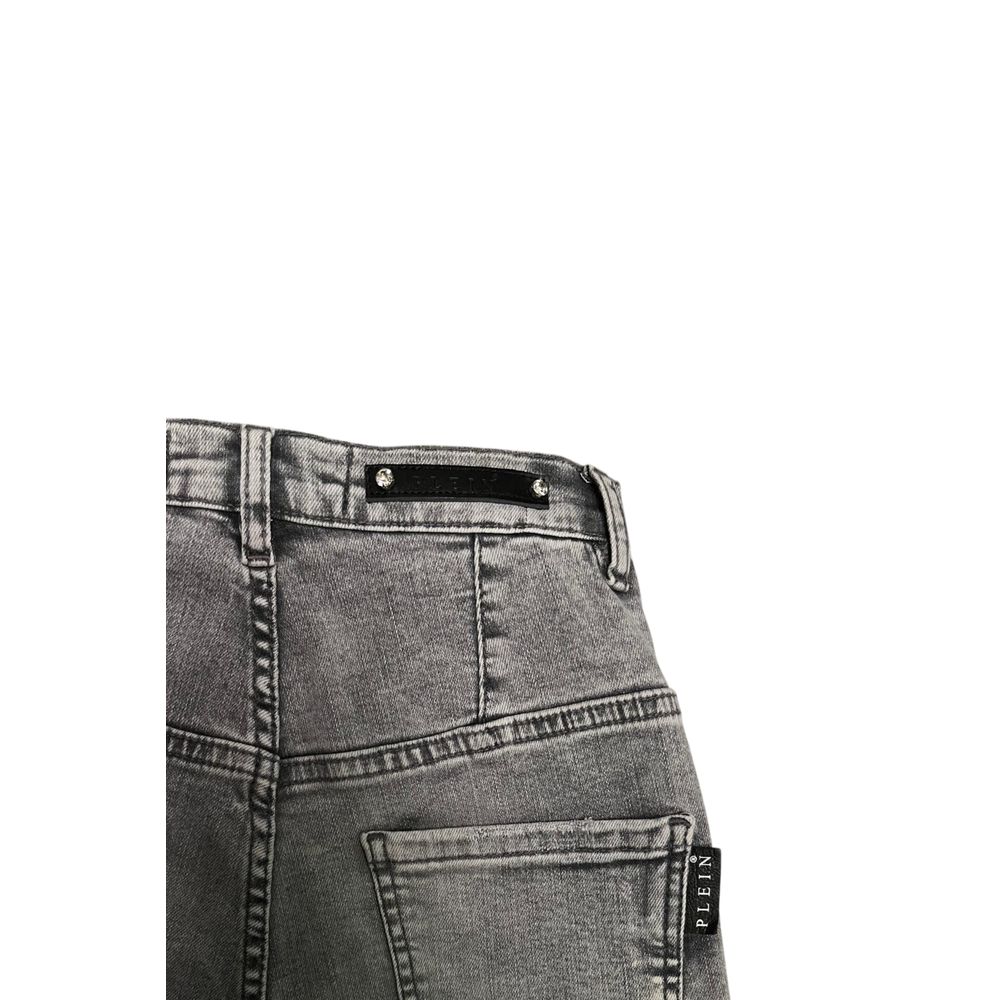 Philipp Plein Grey Cotton Women Women's Pants