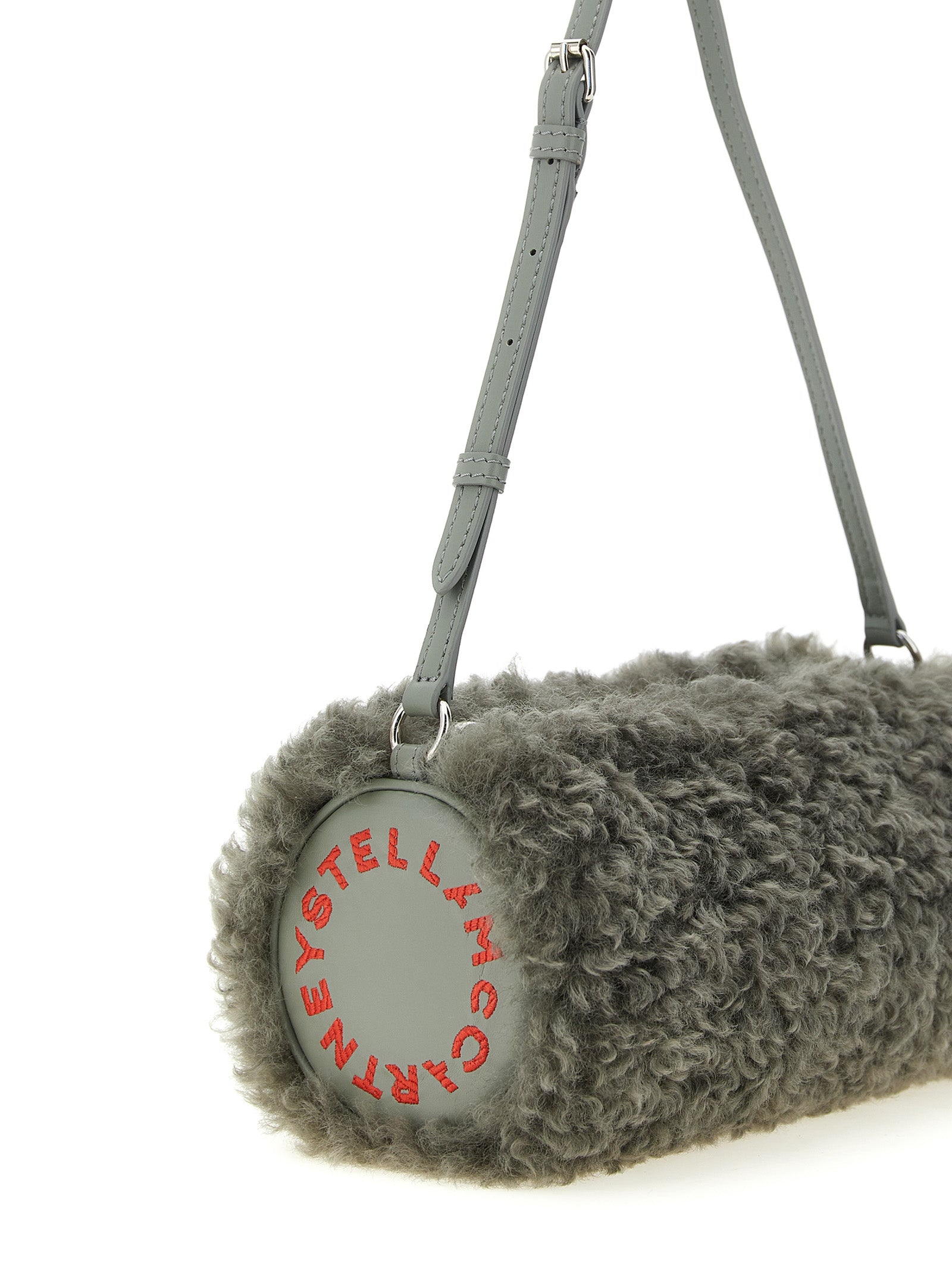 Stella McCartney Gray Polyester Clutch Women's Bag