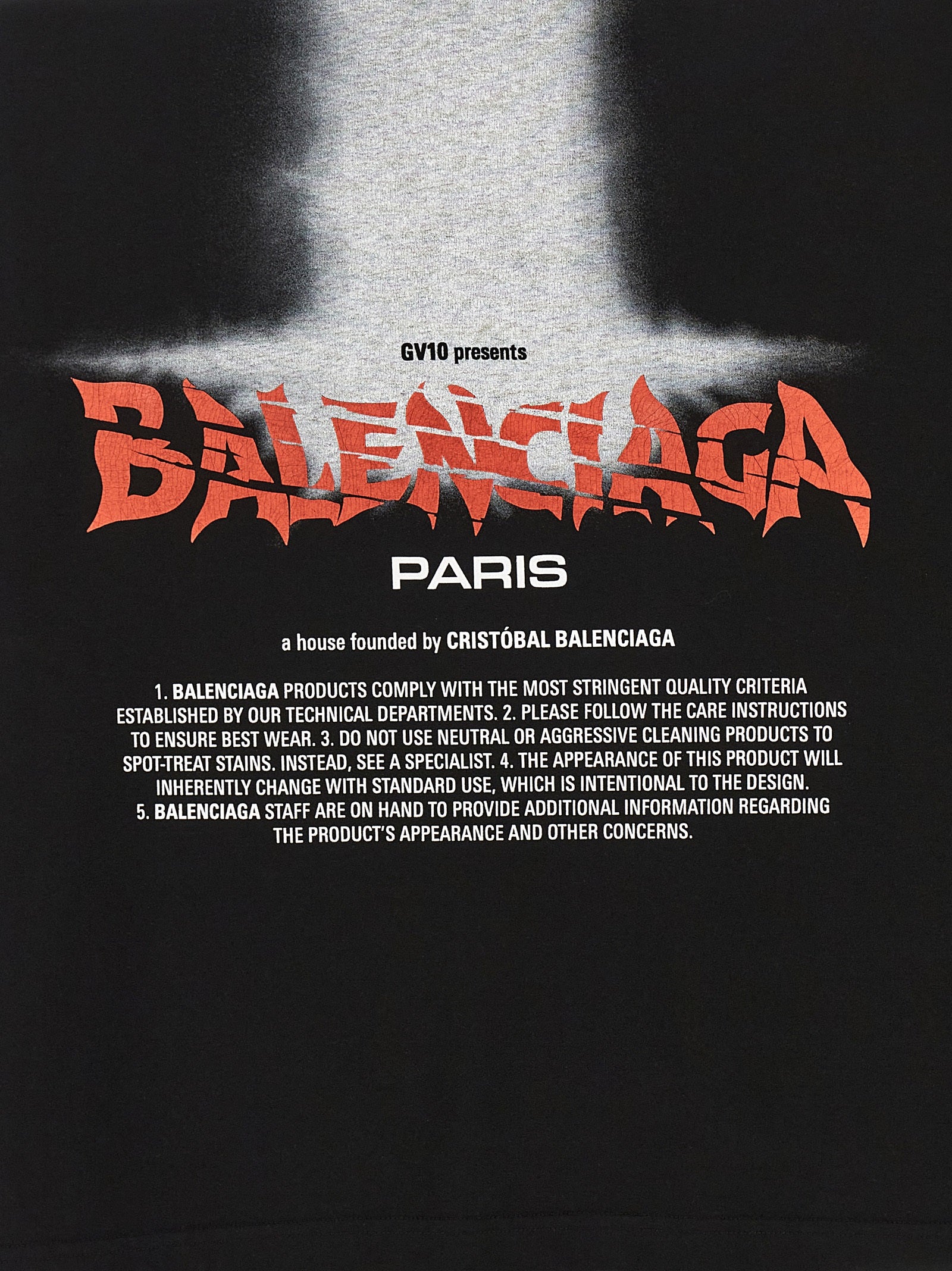 Balenciaga Black Cotton Men's T-Shirt