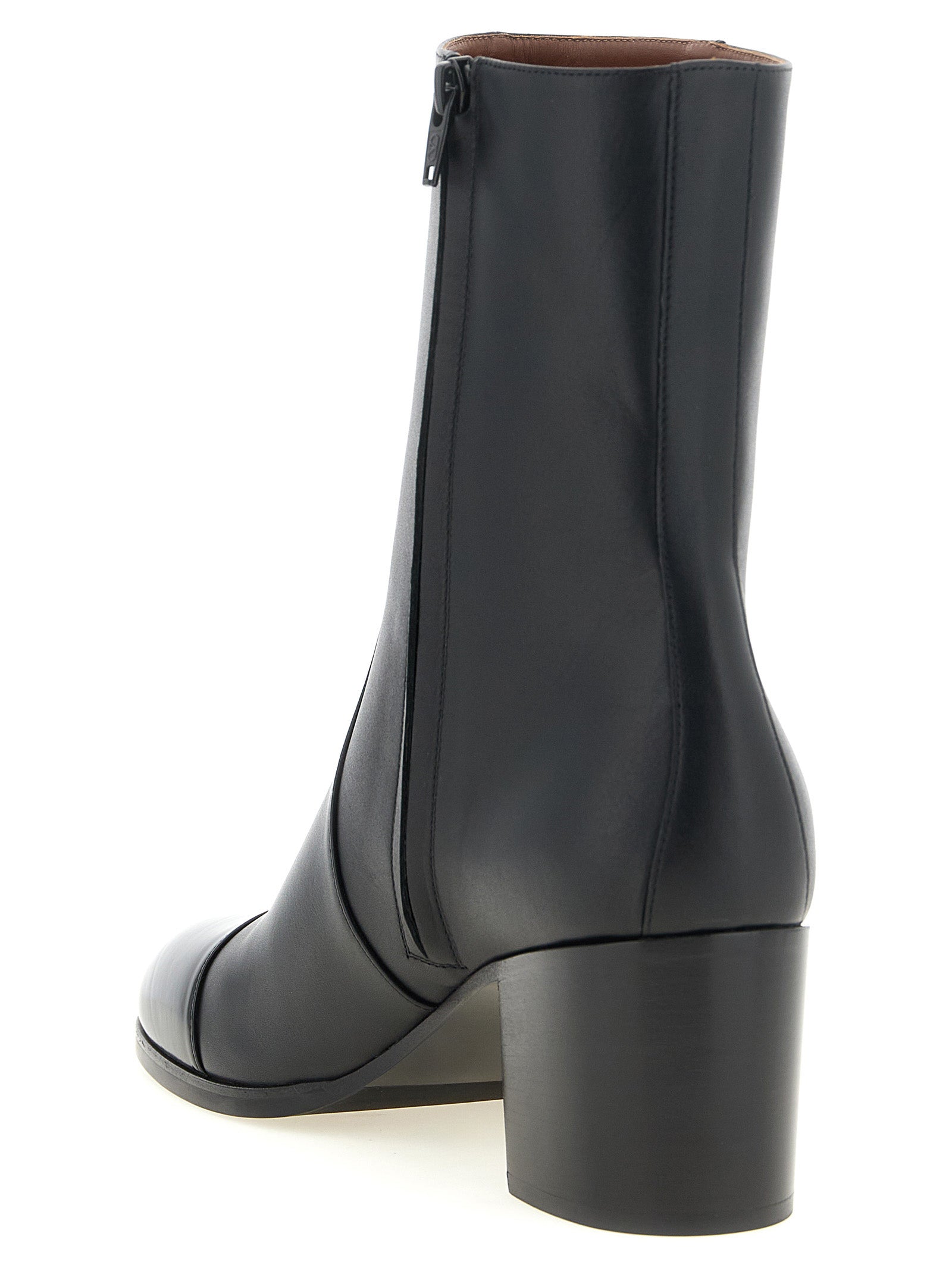 Valentino Garavani Black Calfskin Ankle Women's Boots