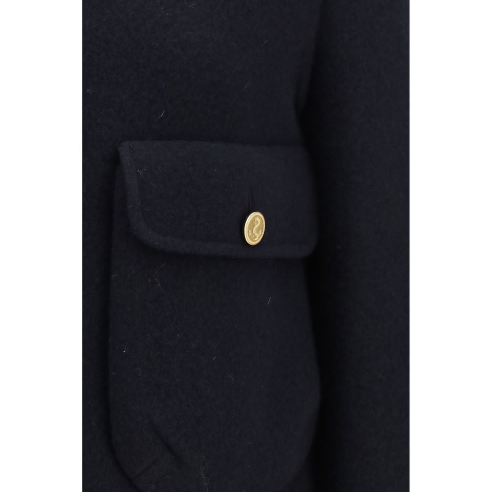 Thom Browne Blue Wool Oves Aries Full-Length Women's Jacket