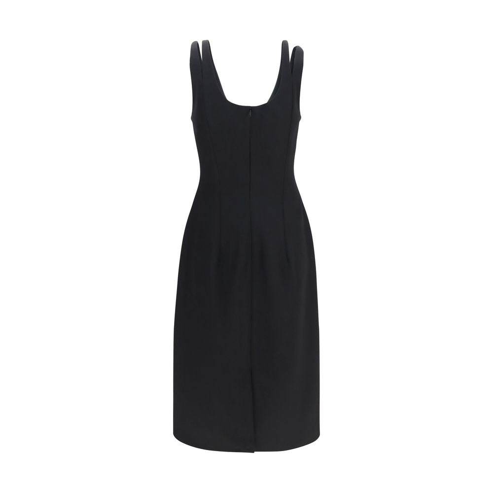 Versace Black Wool Oves Aries Casual Women's Dress