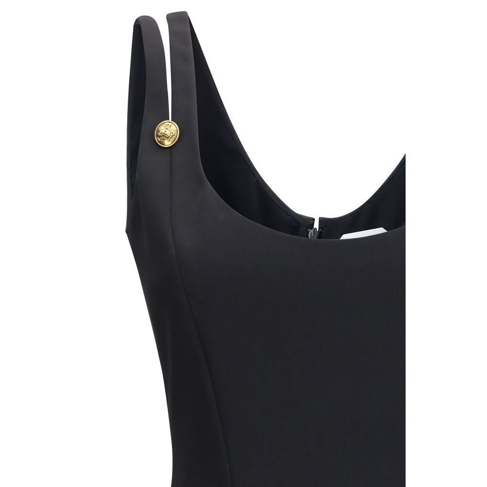 Versace Black Wool Oves Aries Casual Women's Dress
