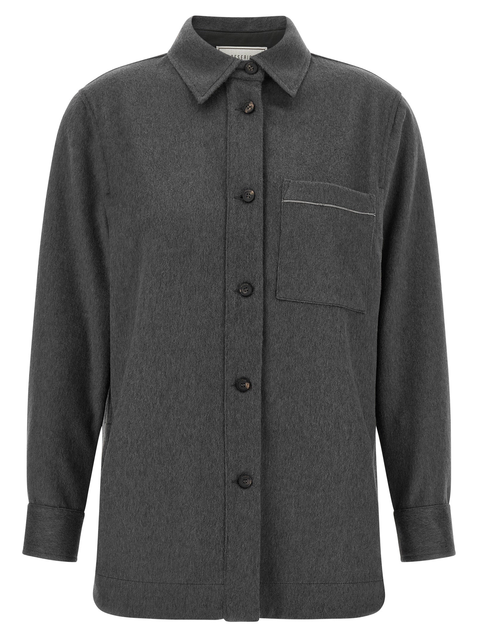 Peserico Gray Virgin Wool Women's Blouse