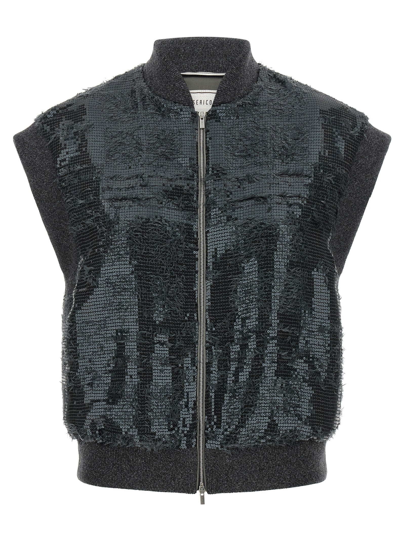 Peserico Gray Polyester Sleeveless Women's Jacket