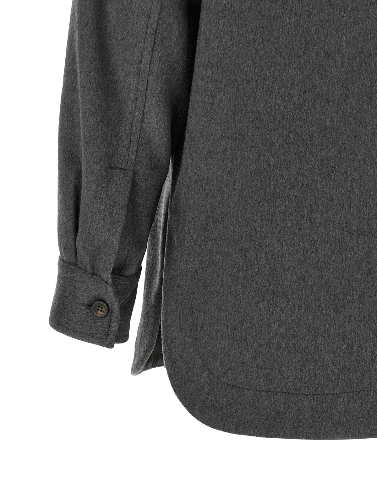 Peserico Gray Virgin Wool Women's Blouse