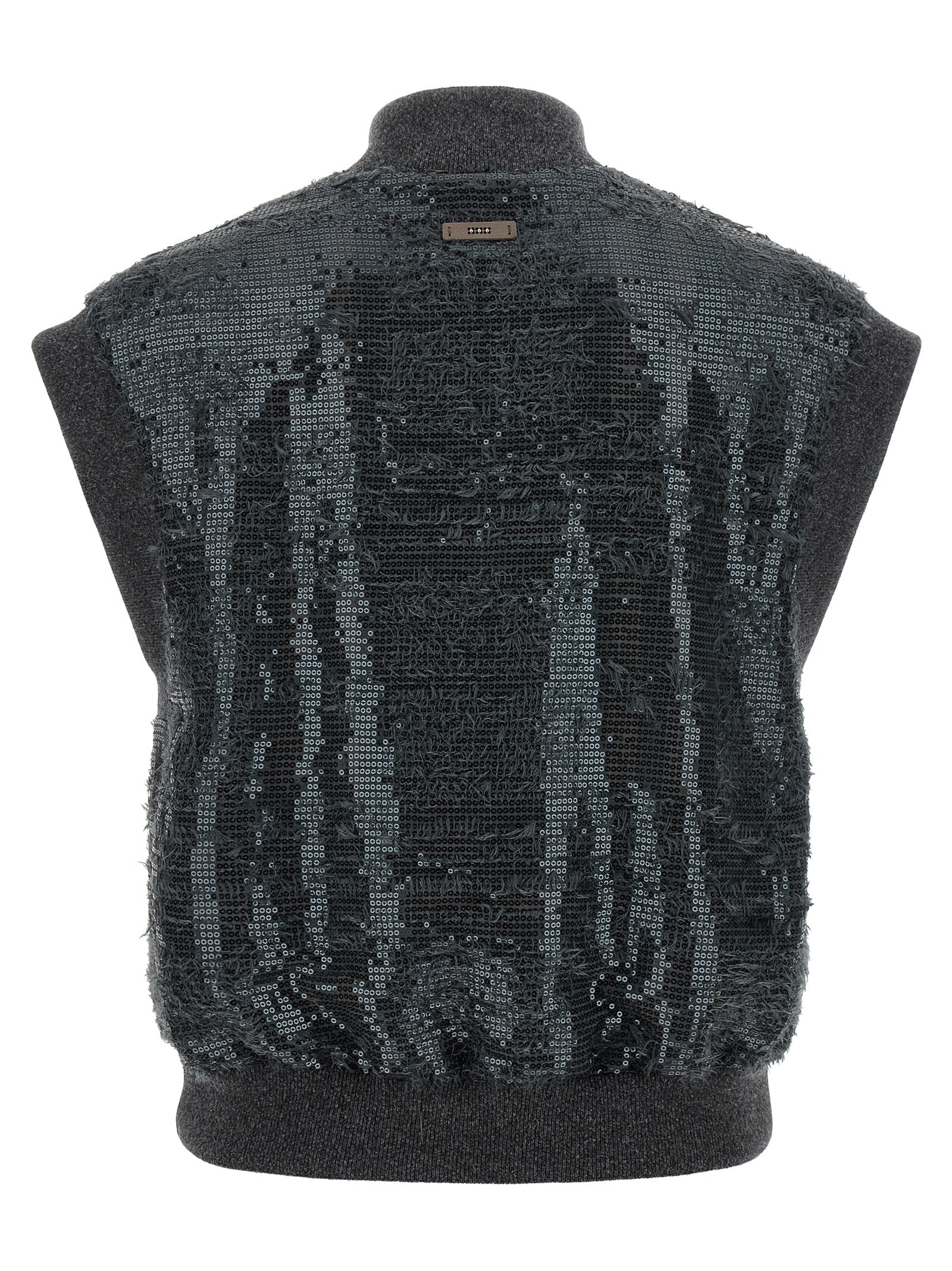Peserico Gray Polyester Sleeveless Women's Jacket