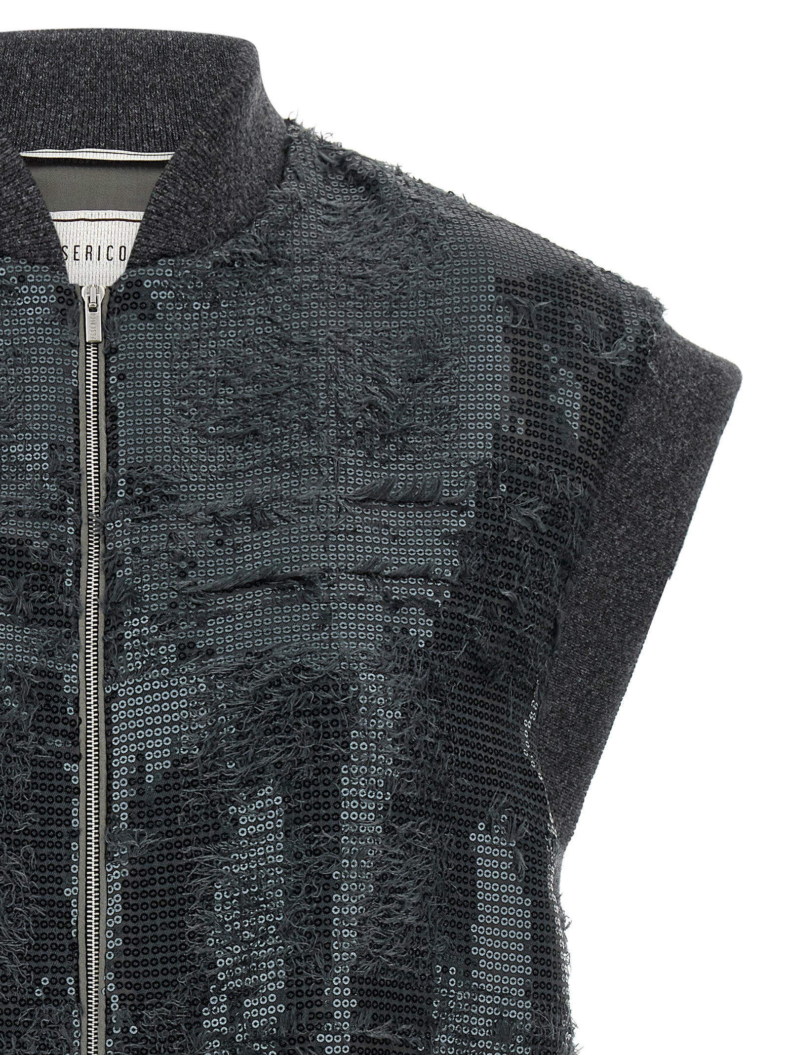 Peserico Gray Polyester Sleeveless Women's Jacket