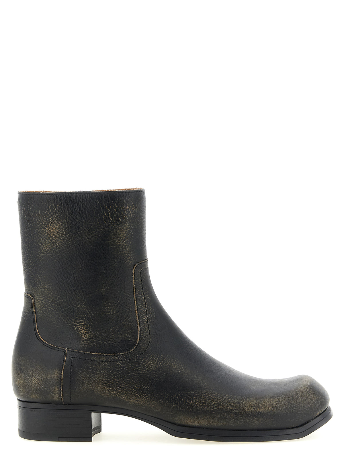 Maison Margiela Black Calfskin Ankle Men's Boots