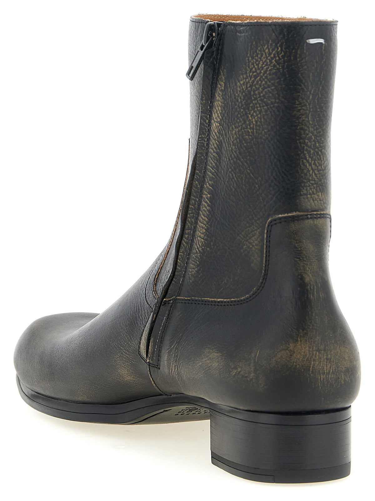 Maison Margiela Black Calfskin Ankle Men's Boots