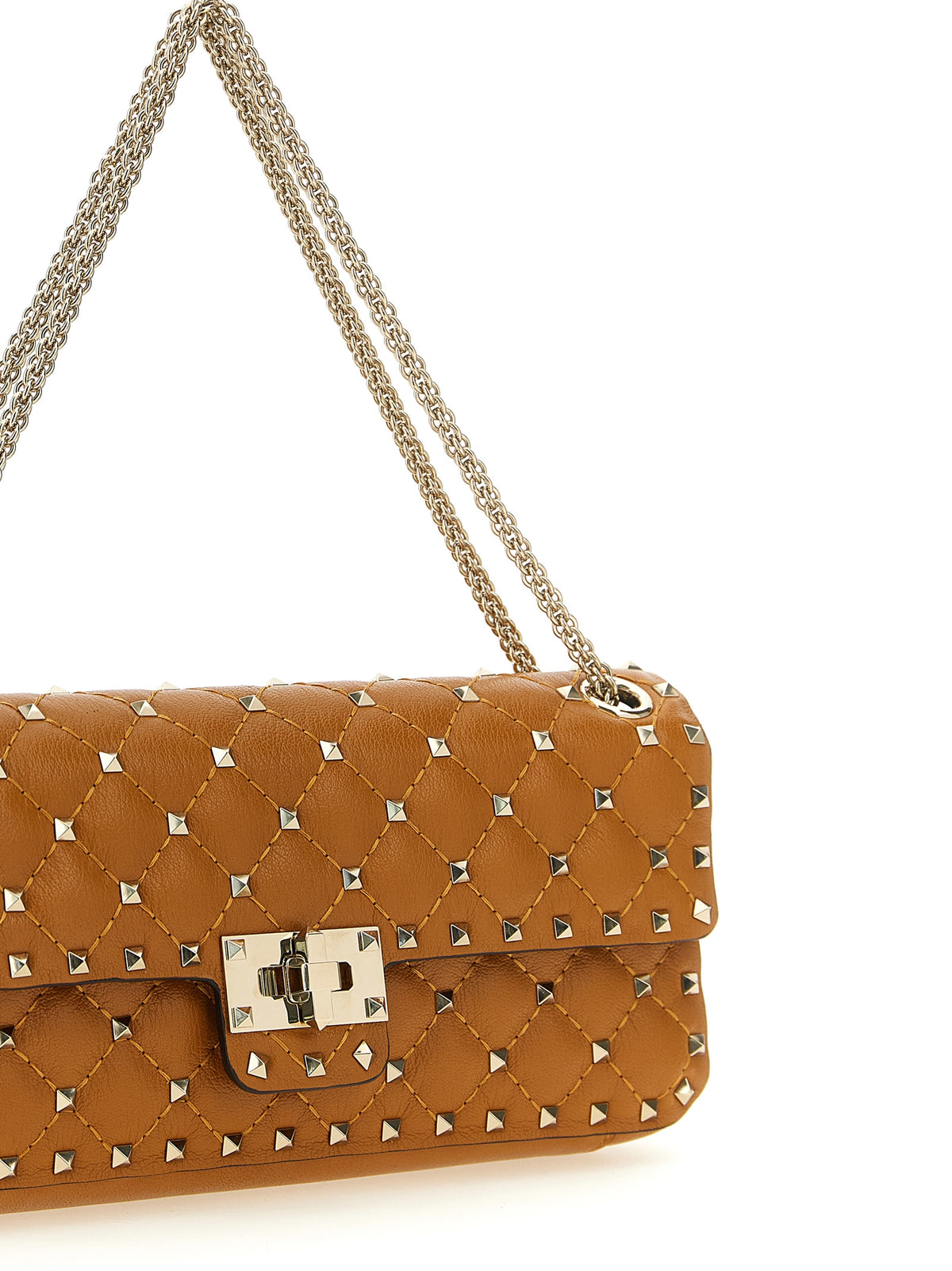 Valentino Garavani Orange Goatskin Shoulder Women's Bag