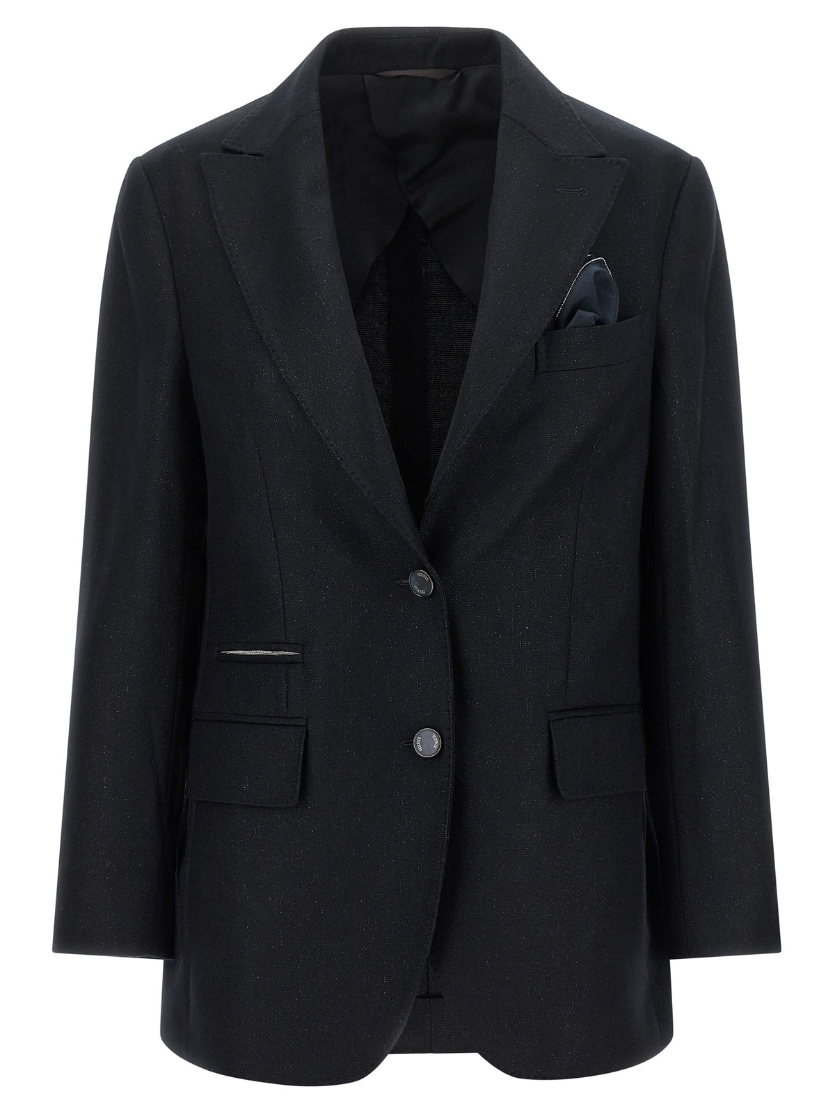 Peserico Black Virgin Wool Women's Blazer