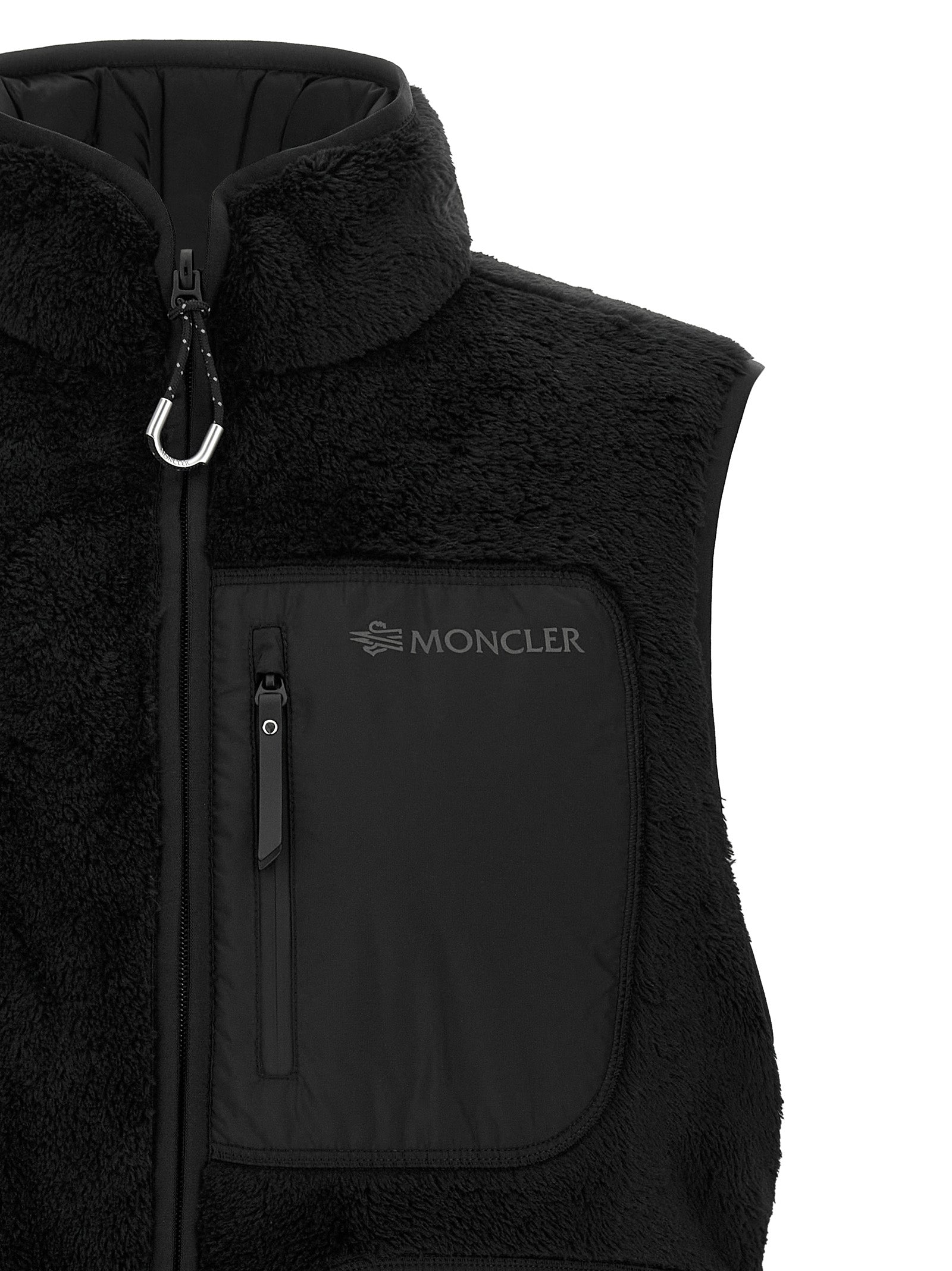 Moncler Black Polyester Sleeveless Men's Jacket