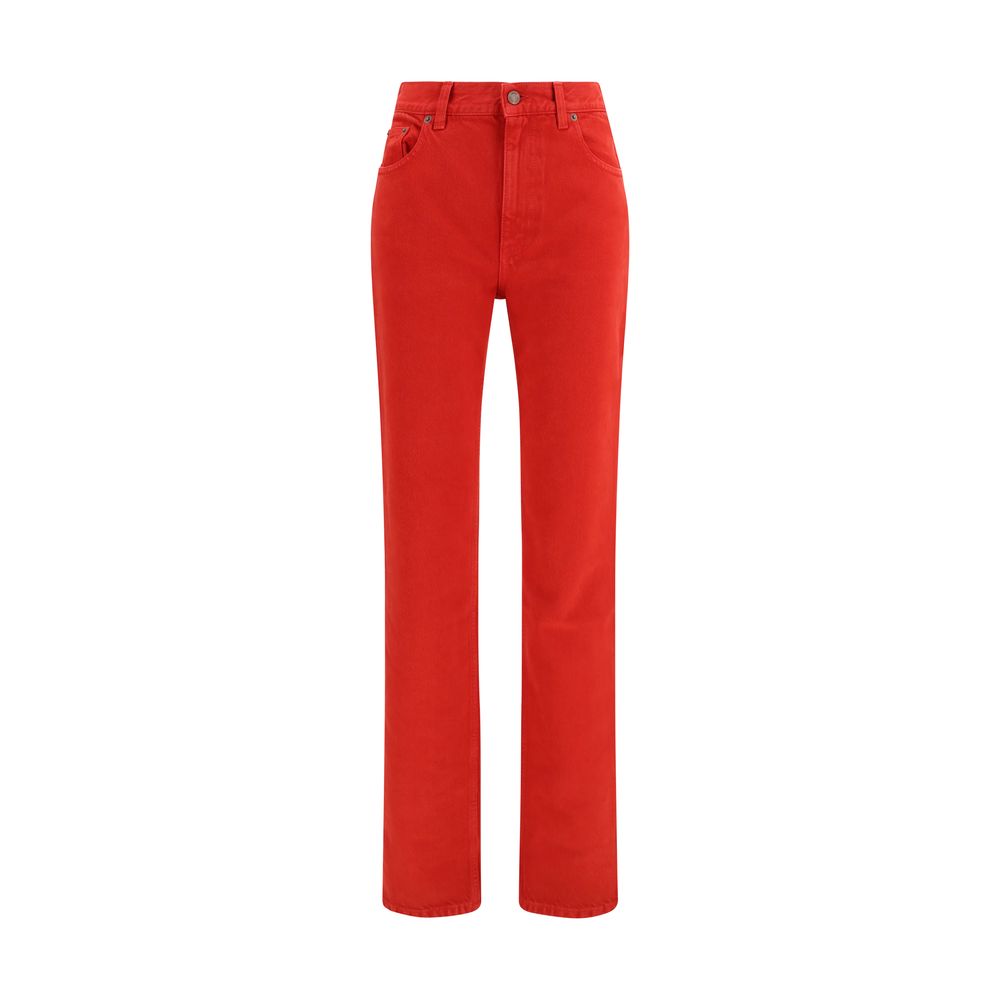 Chloé Red Cotton Casual Women's Pants