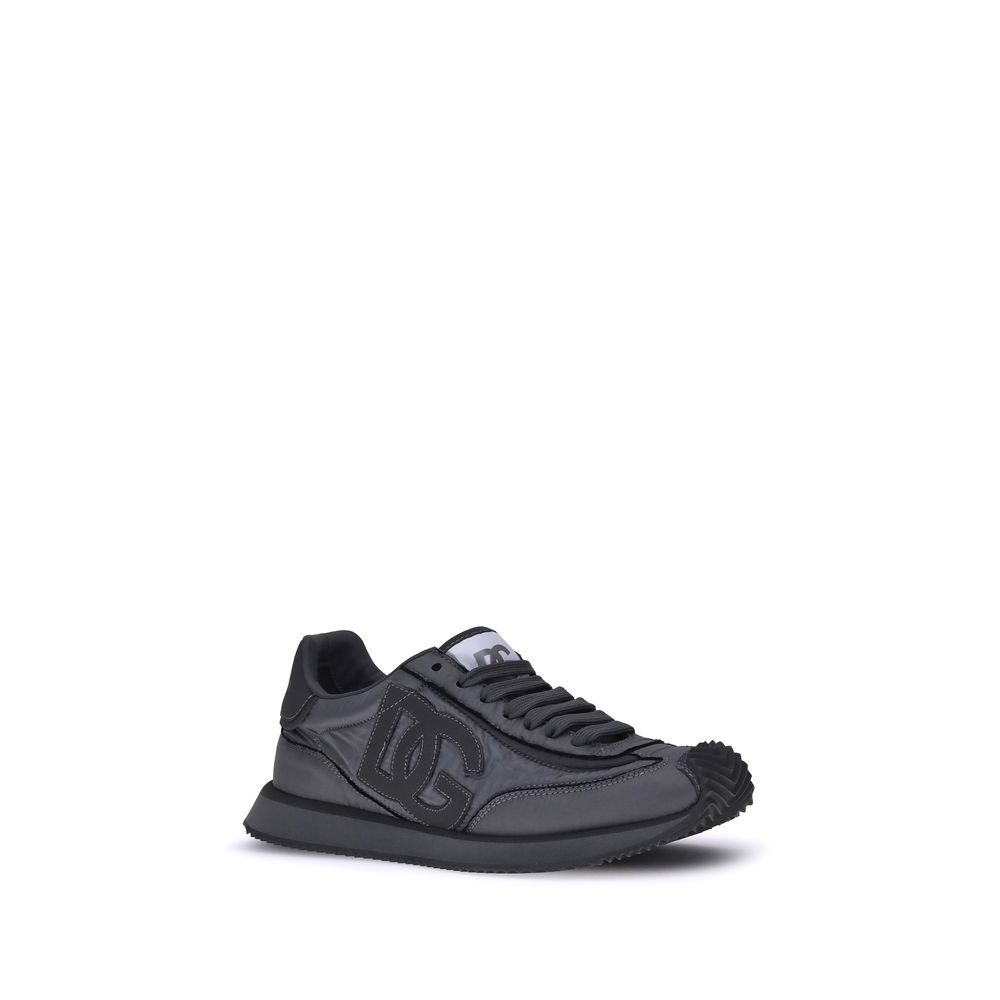 Dolce & Gabbana Black Fabric Athletic Men's Sneakers
