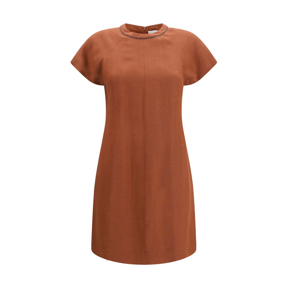 Brunello Cucinelli Brown Viscose Casual Women's Dress