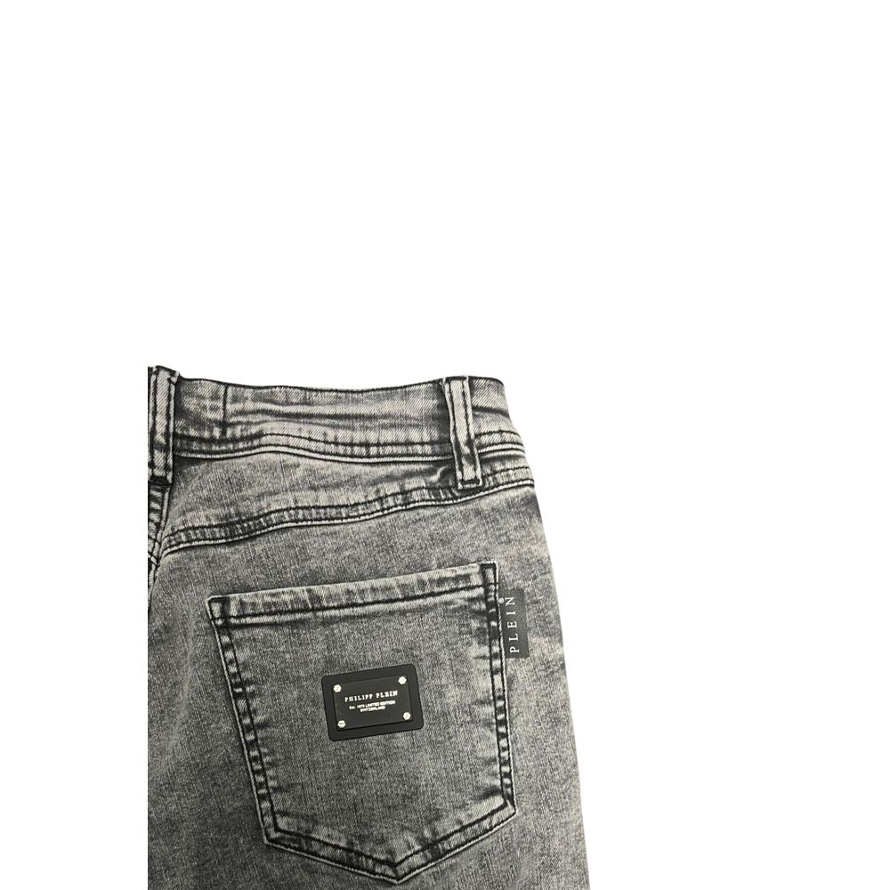 Philipp Plein Grey Cotton Women Women's Jeans