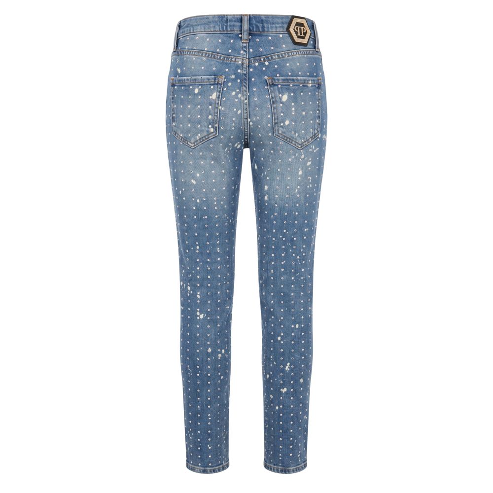 Philipp Plein Blue Cotton Women Women's Jeans