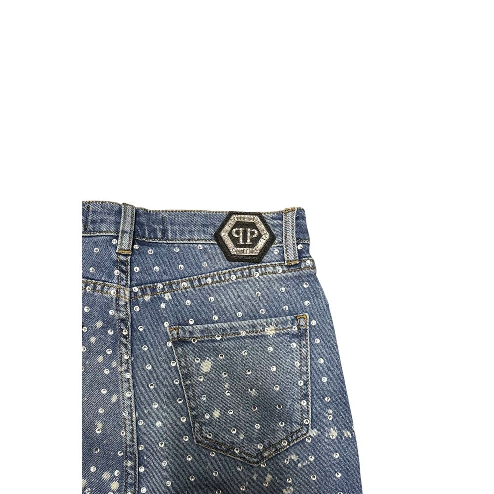 Philipp Plein Blue Cotton Women Women's Jeans