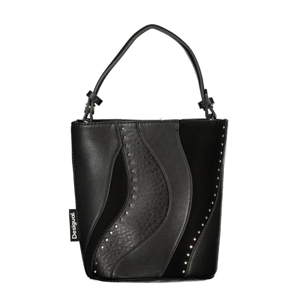 Desigual Nero Poliuretano Women's Bag with Shoulder Strap and Internal Women's Pocket