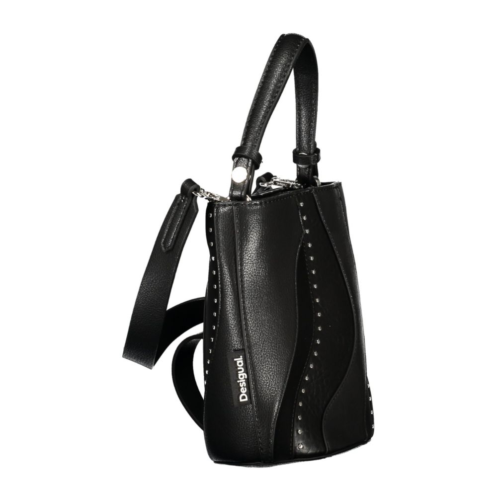 Desigual Nero Poliuretano Women's Bag with Shoulder Strap and Internal Women's Pocket