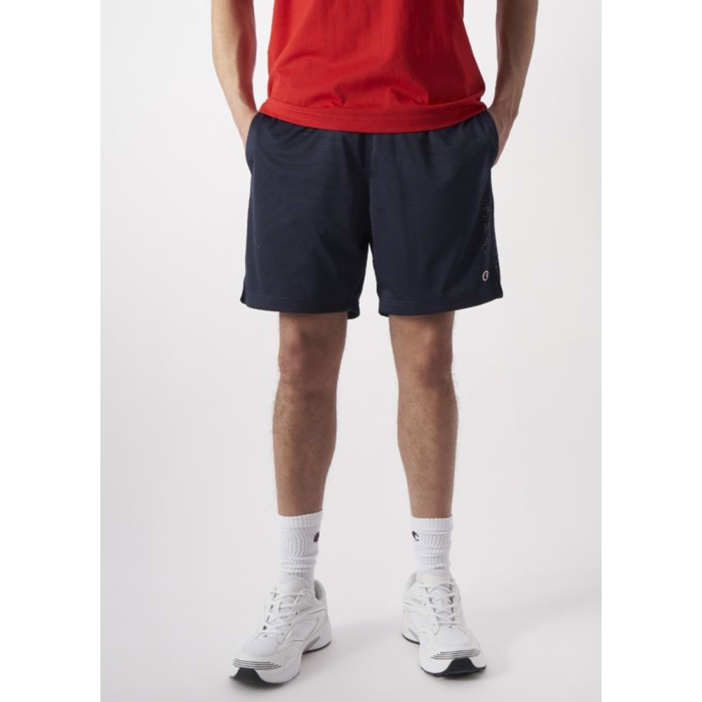 Champion Navy Blue Polyester Bermuda Men's Shorts
