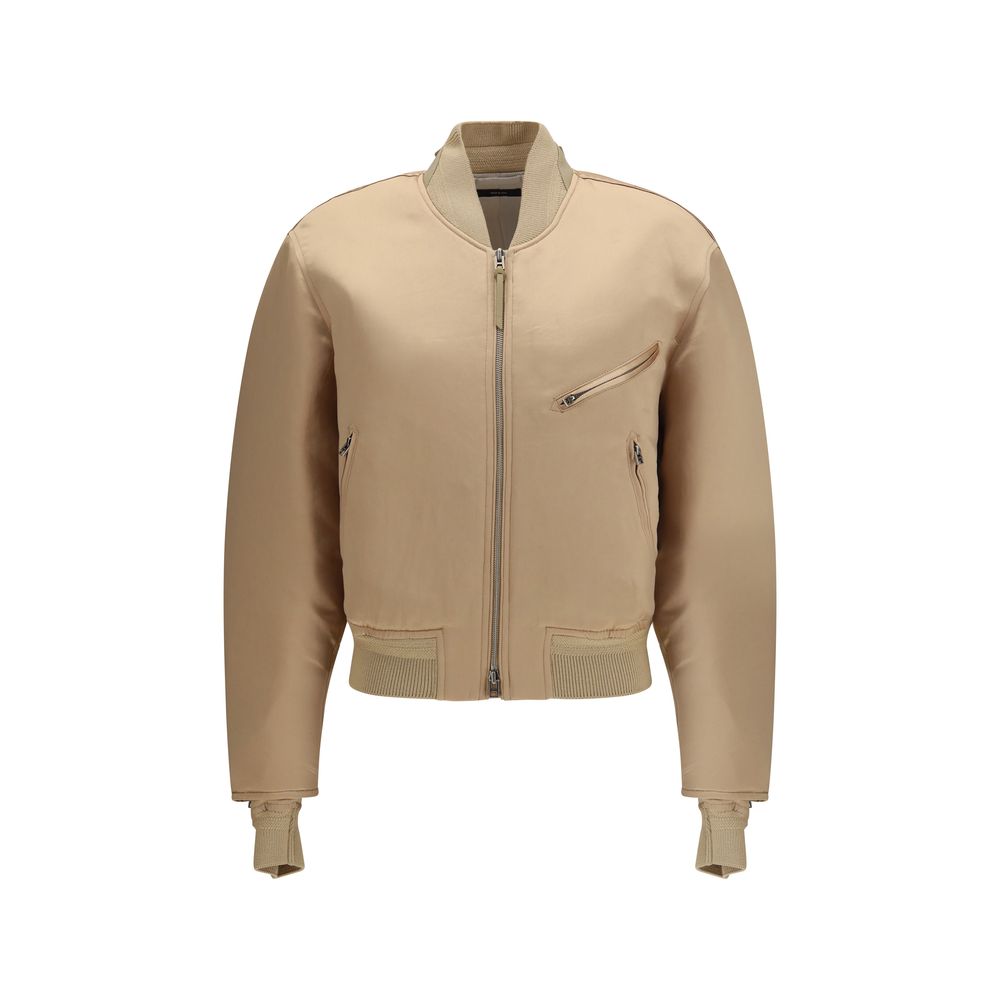 Tom Ford Gold Satin Women's Bomber