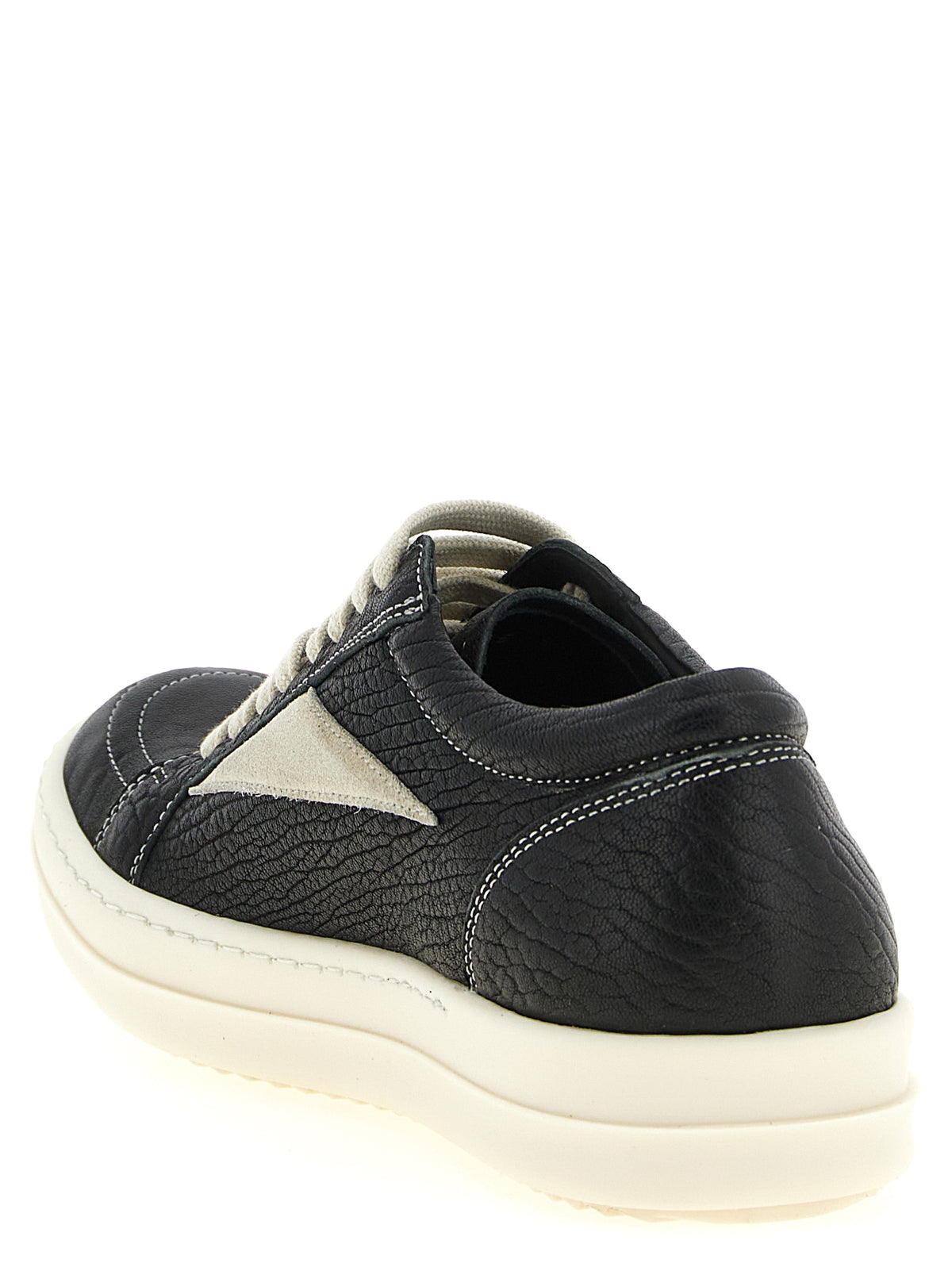 Rick Owens Bicolor Lamb Leather Low Top Women's Sneakers