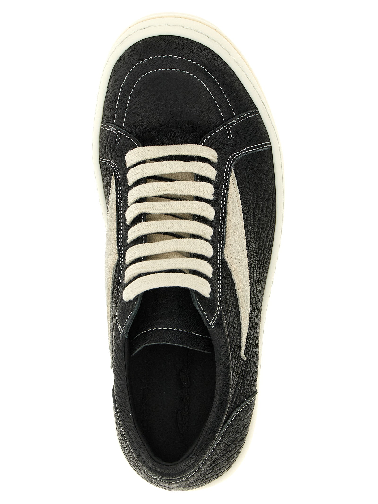 Rick Owens Bicolor Lamb Leather Low Top Women's Sneakers