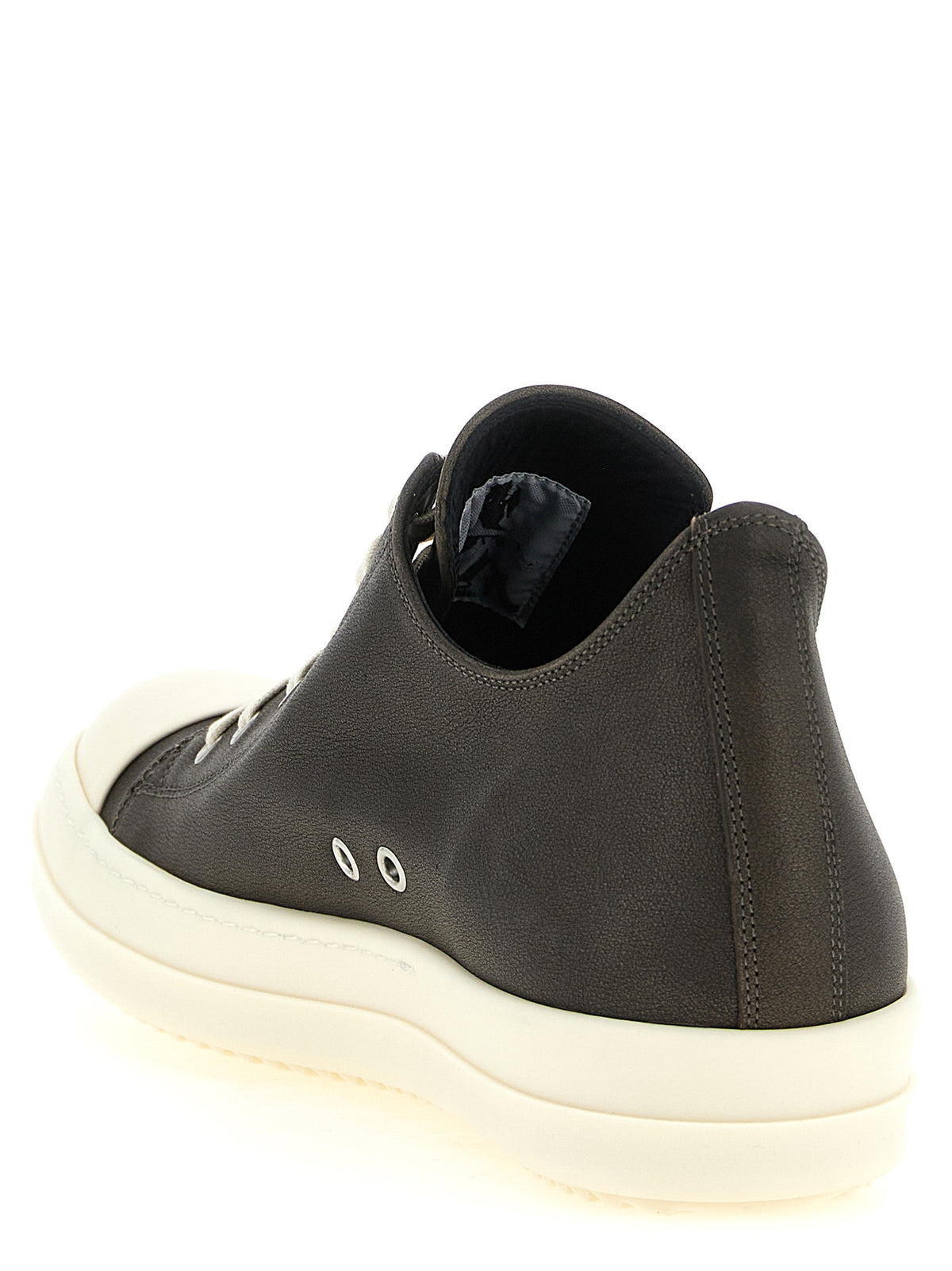 Rick Owens Black Calfskin Low Top Men's Sneakers