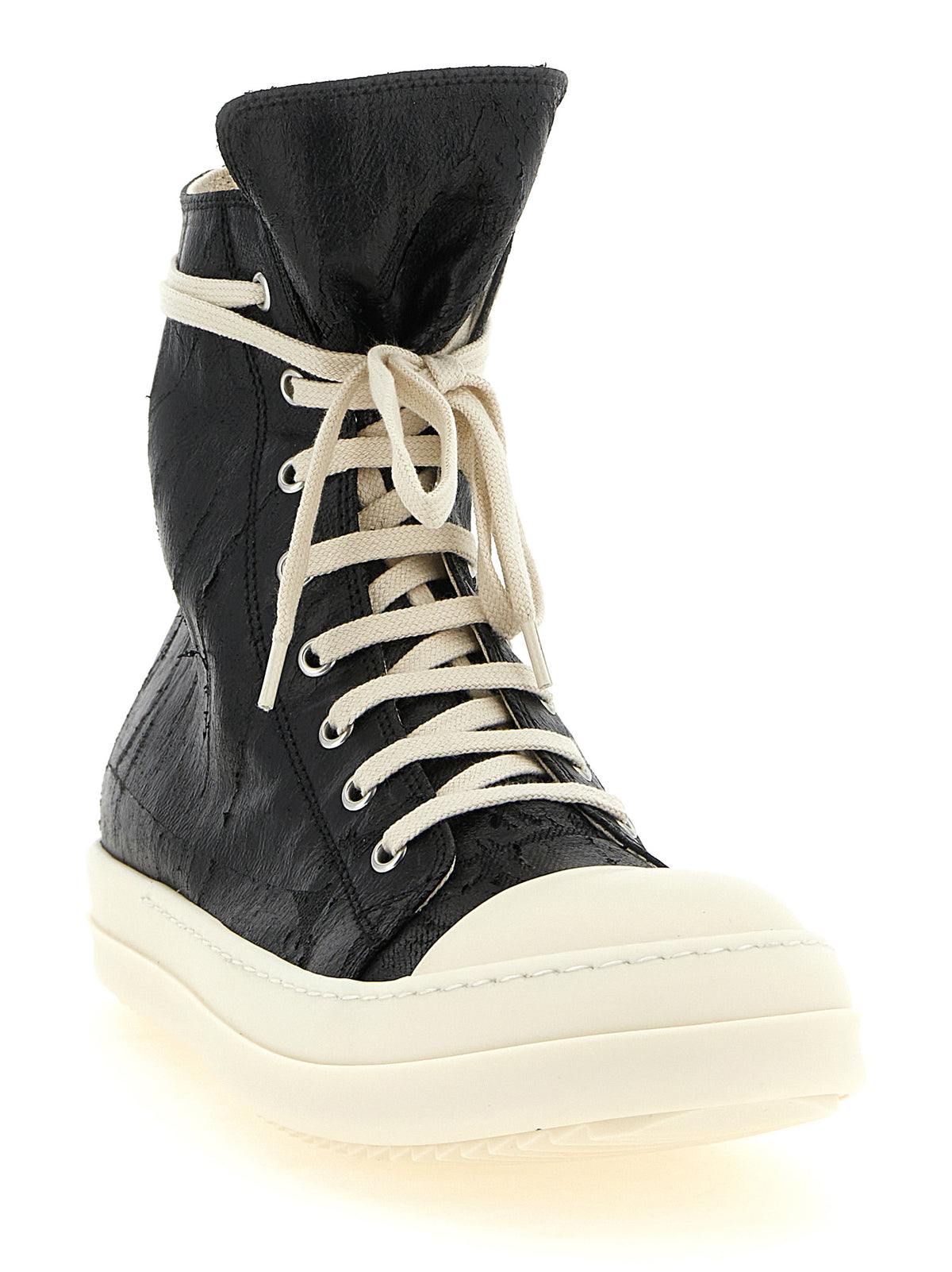 DRKSHDW Black Cotton High Top Men's Sneakers