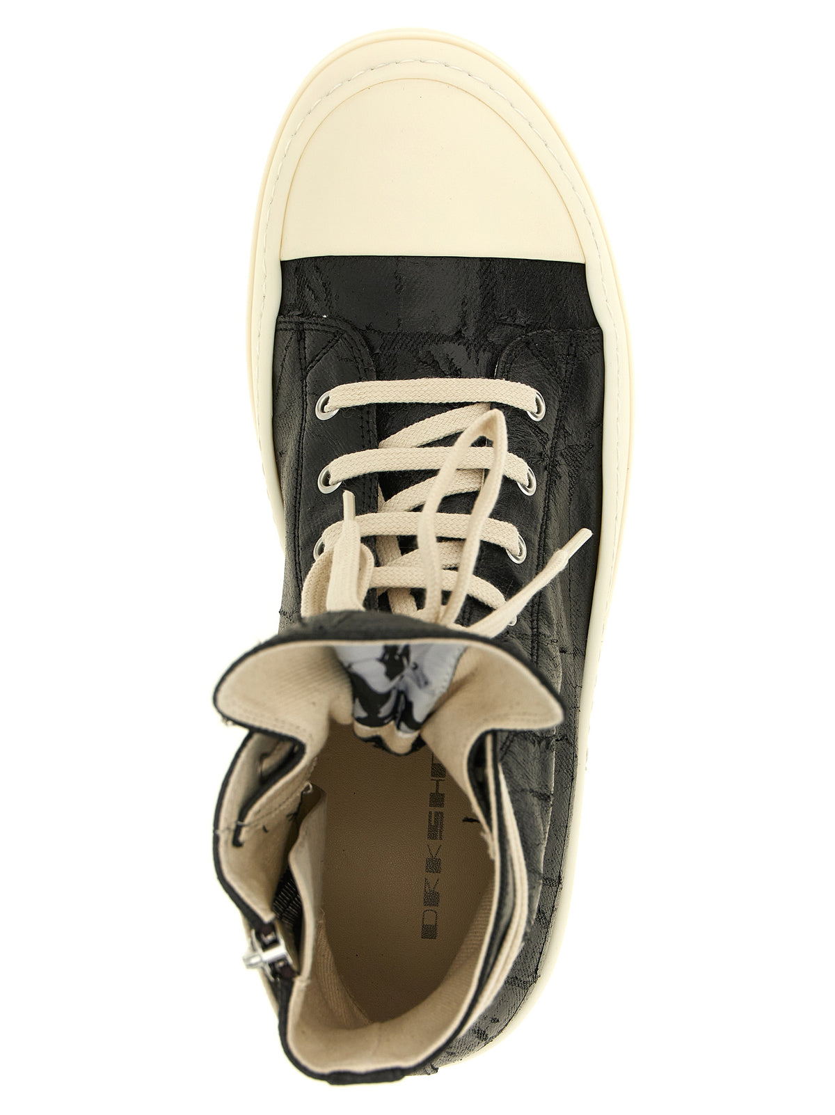 DRKSHDW Black Cotton High Top Men's Sneakers