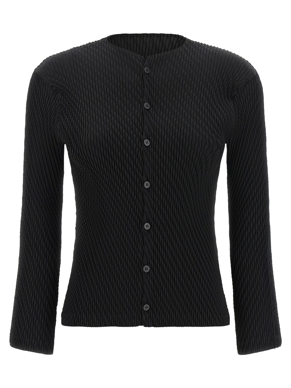 Issey Miyake Black Polyester Women's Cardigan