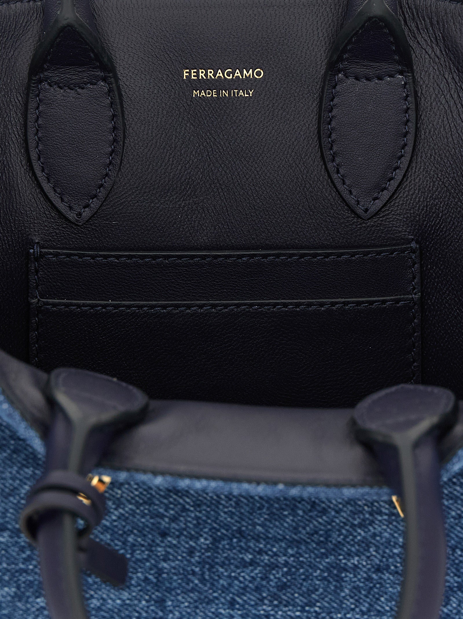 Ferragamo Blue Fabric Women's Handbag