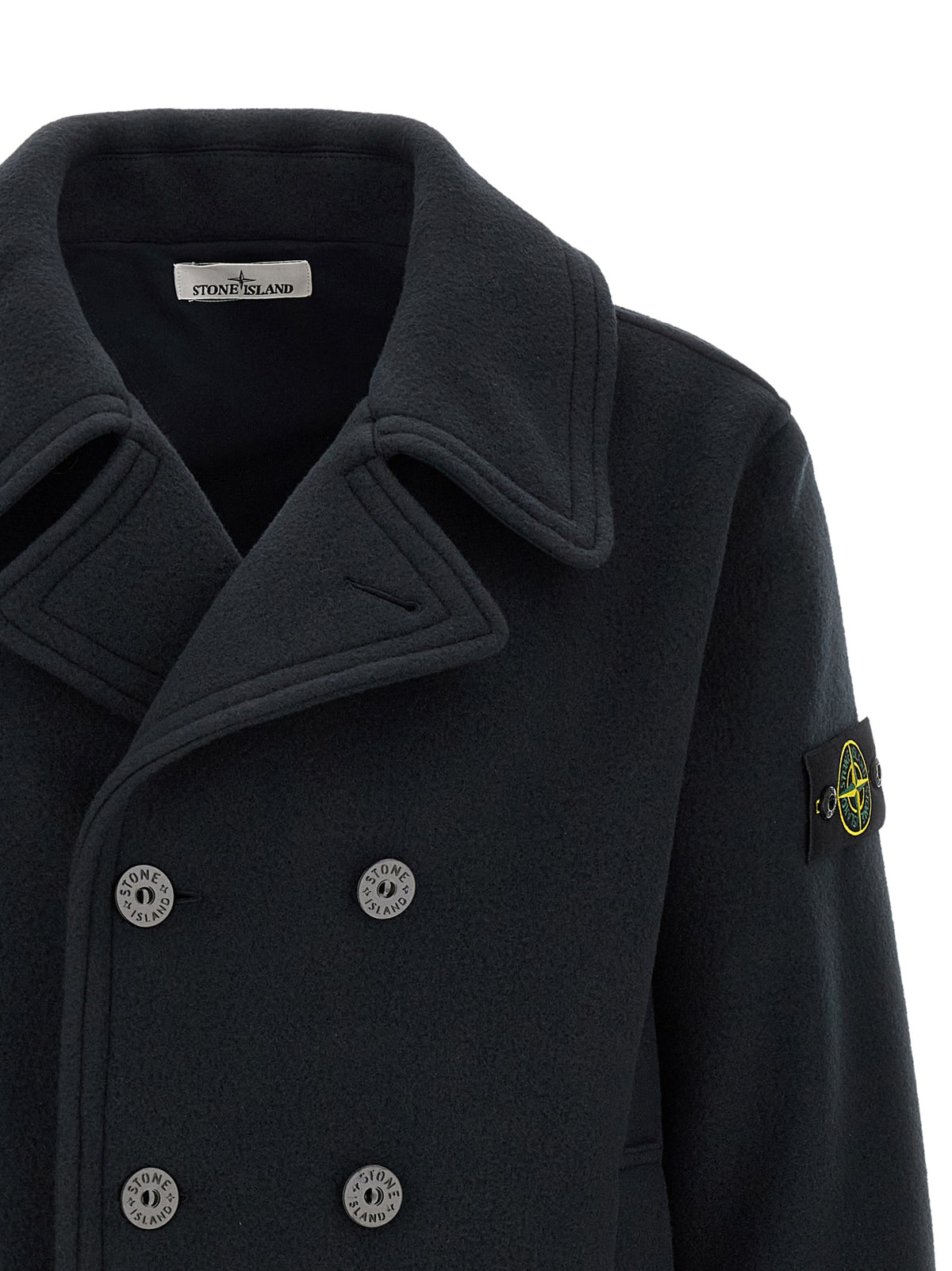 Stone Island Blue Cotton Men's Coat