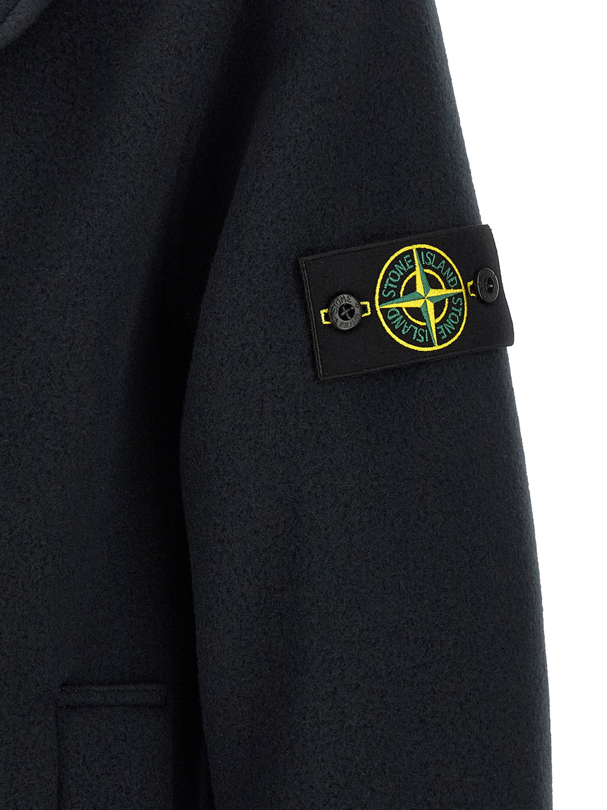 Stone Island Blue Cotton Men's Coat