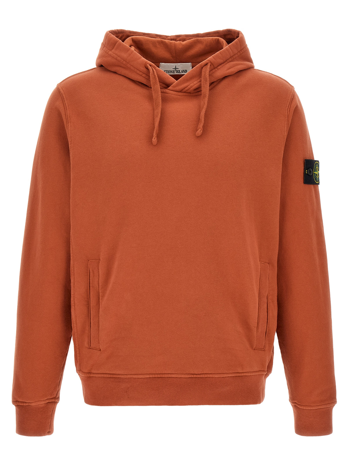 Stone Island Orange Cotton Men's Sweatshirt