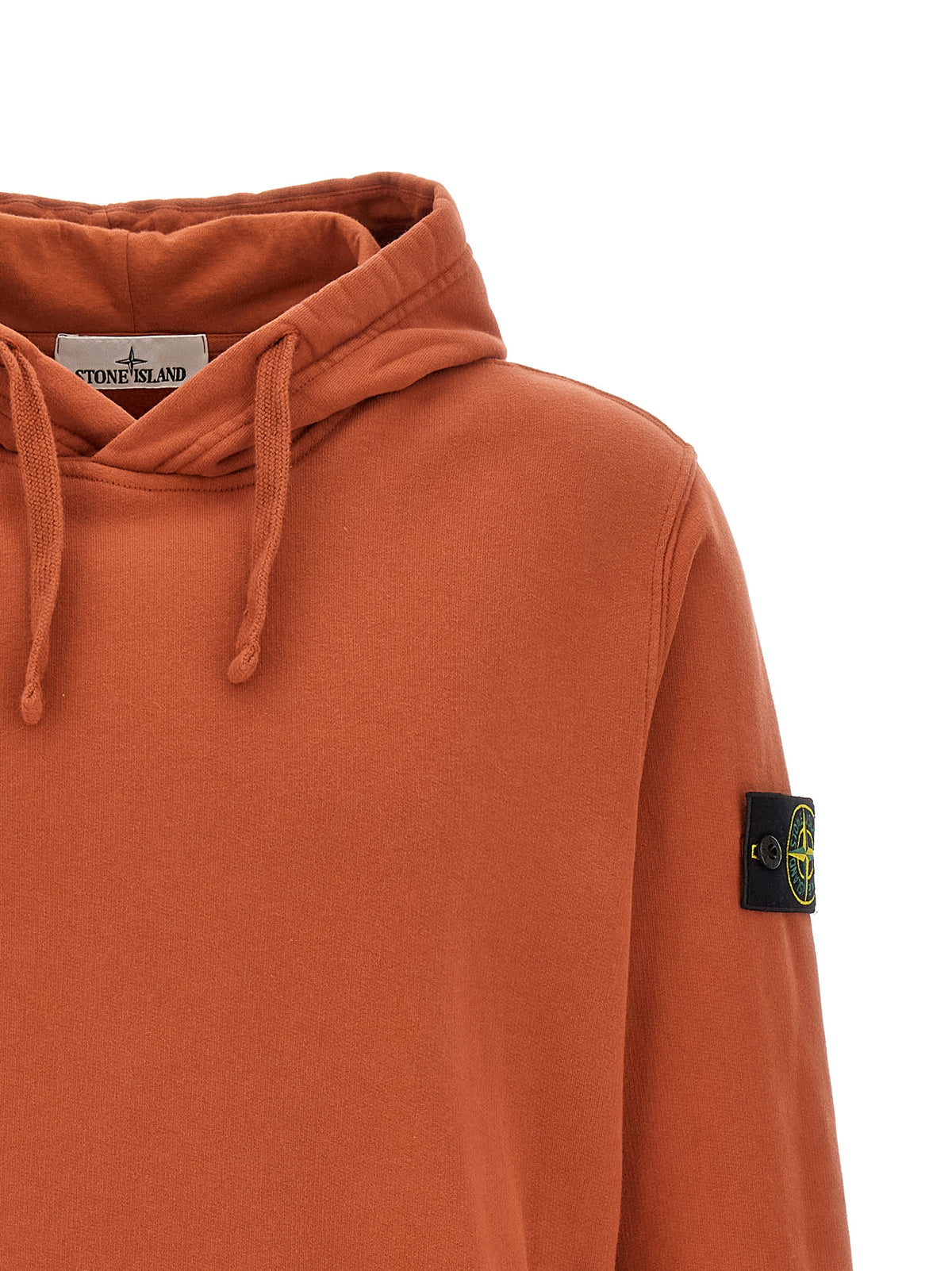 Stone Island Orange Cotton Men's Sweatshirt